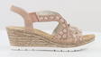 Rieker Wedge Sandals 61916-31, rose - Rieker women`s sandals - 130605 - 1