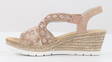 Rieker Wedge Sandals 61916-31, rose - Rieker women`s sandals - 130605 - 2