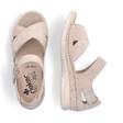 Rieker women's sandals V7474-60 beige - Rieker women`s sandals - 135885 - 3