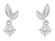 Snö of Sweden Earrings Meya short silver/clear - Earrings - 135305 - 1