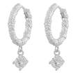Snö of Sweden Earrings Palma ring silver/clear - Earrings - 133035 - 1