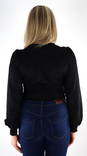 Vero Moda women's shirt v-neck black - Women's long sleeved shirts - 133475 - 2
