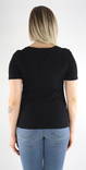 Vero Moda T-Shirt Aggi rib, black - Women's T-shirts - 130835 - 2