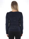Vila Shirt V-neck navy blazer - Women's long sleeved shirts - 135065 - 2