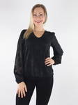 Vila Shirt v-neck black - Women's long sleeved shirts - 134705 - 1
