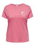 Only Carmakoma women's plus size t-shirt Tropic coral - Women's T-shirts - 136065 - 1