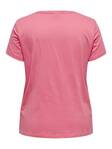 Only Carmakoma women's plus size t-shirt Tropic coral - Women's T-shirts - 136065 - 2