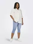 Only Carmakoma plus size capris HW knickers light blue denim - Women's shorts and capris - 136425 - 2