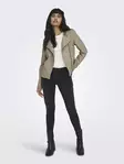 Only women's biker jacket Ava Faux weathered teak - Women's leather- and pu-jackets - 136485 - 2