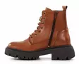 Ten Points Women's Leather Ankle Boots 60384 Pandora Chunky Cognac - Women's ankle boots - 136885 - 2