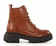 Ten Points Women's Leather Ankle Boots 60384 Pandora Chunky Cognac - Women's ankle boots - 136885 - 1