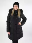 Only women's winter coat Puffer black/black fur - Women's winter jackets - 137265 - 1