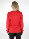 Vila women's sweater Ril O-Neck Knit Barbados cherry - Women's knitwear - 137495 - 2
