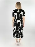 Vero Moda patterned dress O-Neck Calf black/white abst - Dresses and tunics - 138595 - 2