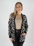 Vila women's cardigan Open black beauty/jaquard - Women's knitwear - 139505 - 1