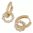 Snö of Sweden Earrings Eira ring gold/clear - Earrings - 140015 - 2