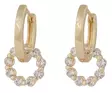 Snö of Sweden Earrings Eira ring gold/clear - Earrings - 140015 - 1