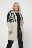 Carmakoma Cardigan ANIMAL whitecap gray - Women's knitwear - 139555 - 1