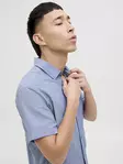 Jack&Jones men's short-sleeved shirt ensign blue - Men's dress shirts - 138025 - 4