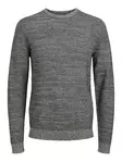 Jack&Jones men's sweater Otto Crew Neck black/twisted - Men's knitwear - 137285 - 1