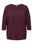 Only Carmakoma Shirt Lamour cabernet - Women's long sleeved shirts - 139025 - 5