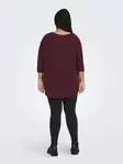 Only Carmakoma Shirt Lamour cabernet - Women's long sleeved shirts - 139025 - 3