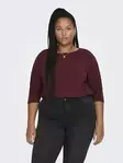 Only Carmakoma Shirt Lamour cabernet - Women's long sleeved shirts - 139025 - 1