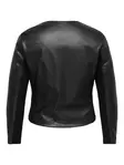 Only Carmakoma faux leather jacket CARBITTEN MIX FAUX LEATHER JACKET OTW black - Women's leather- and pu-jackets - 141585 - 2