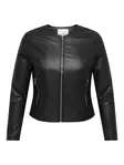 Only Carmakoma faux leather jacket CARBITTEN MIX FAUX LEATHER JACKET OTW black - Women's leather- and pu-jackets - 141585 - 1