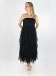 Only frill hem dress Sky Long black - Dresses and tunics - 138565 - 1