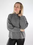 Only women's cardigan Tokyo Zip dark grey - Women's knitwear - 137145 - 1