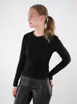 Only women's shirt Ruched black - Women's long sleeved shirts - 137655 - 1
