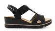 Rieker women's wedge sandals 67498-00 black - Rieker women`s sandals - 137955 - 1