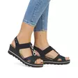 Rieker women's wedge sandals 67498-00 black - Rieker women`s sandals - 137955 - 6