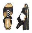 Rieker women's wedge sandals 67498-00 black - Rieker women`s sandals - 137955 - 3