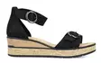 Rieker women's wedge sandals 63780-00 black - Rieker women`s sandals - 140365 - 1