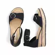 Rieker women's wedge sandals 63780-00 black - Rieker women`s sandals - 140365 - 3