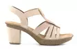Rieker women's high-heeled sandals 66526-62 beige - Rieker women`s sandals - 137965 - 2