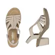 Rieker women's high-heeled sandals 66526-62 beige - Rieker women`s sandals - 137965 - 5