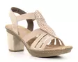 Rieker women's high-heeled sandals 66526-62 beige - Rieker women`s sandals - 137965 - 1