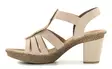 Rieker women's high-heeled sandals 66526-62 beige - Rieker women`s sandals - 137965 - 3