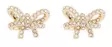 Snö of Sweden Earrings Ribbon gold/clear - Earrings - 140025 - 1