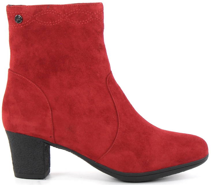 Fuzz Ankle Boots 503, Red - Women's ankle boots - 124875 - 1