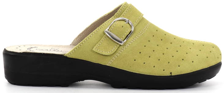 Golden Fit Mules 616 yellow suede - Women's work shoes - 127845 - 1