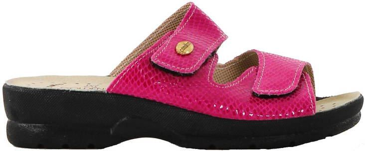 Golden Fit Wedge Mules 714 high-gloss fuchsia - Women's mules - 116085 - 2
