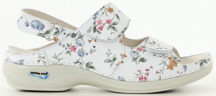 Nursing Care Machine washable sandals WG9FI flowers - Women's work shoes - 114715 - 3