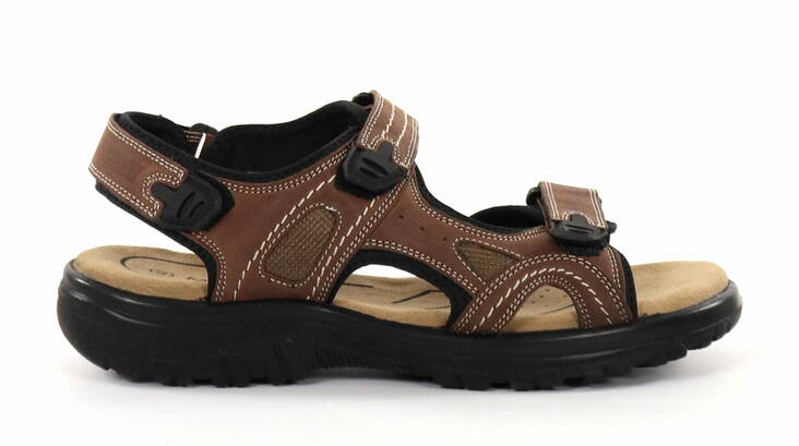 Migant men's leather sandals L931-2 cognac - Men's sandals - 136145 - 1