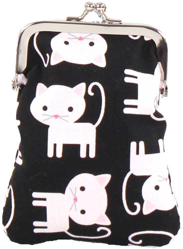 Nabo Purse K529 Cat, Black/White - Wallets - 123535 - 1