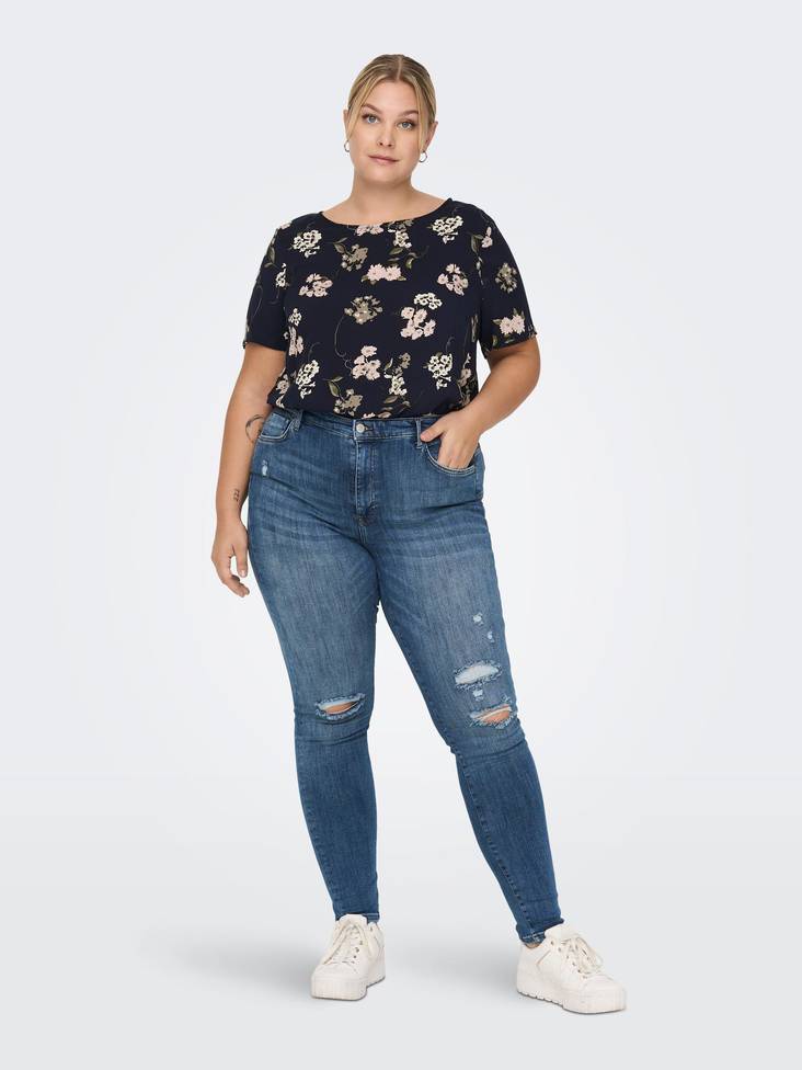 Only Carmakoma T-Shirt nightsky/Japane - Women's T-shirts - 133025 - 1