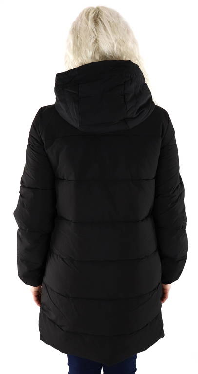 only linette fur hood coat black
